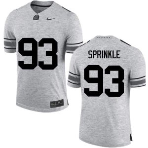 NCAA Ohio State Buckeyes Men's #93 Tracy Sprinkle Gray Nike Football College Jersey TQV8645CJ